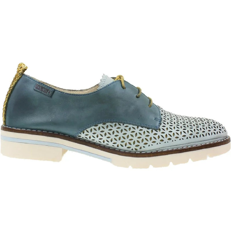 Casual shoes with cozy soles-Women's Pikolinos Sitges W7J-4793C1 Aqua Leather