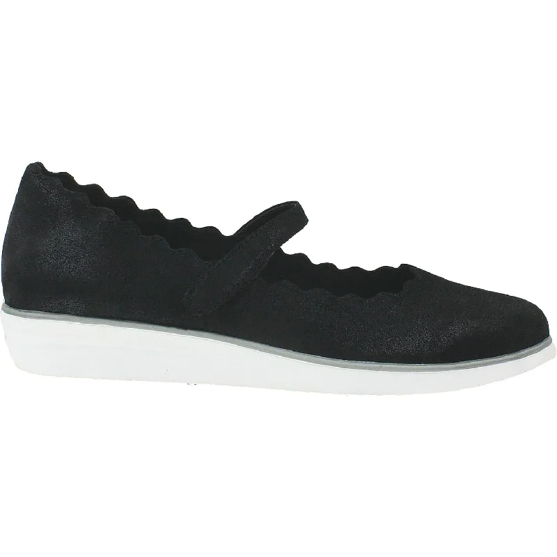 Casual shoes for casual mini golf-Women's Aetrex June Black Suede