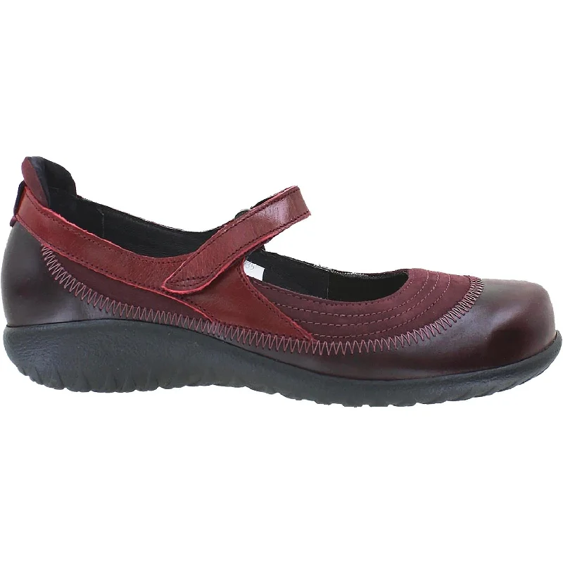 Casual shoes with durable soles-Women's Naot Kirei Violet/Bourdeaux/Rumba Leather/Nubuck