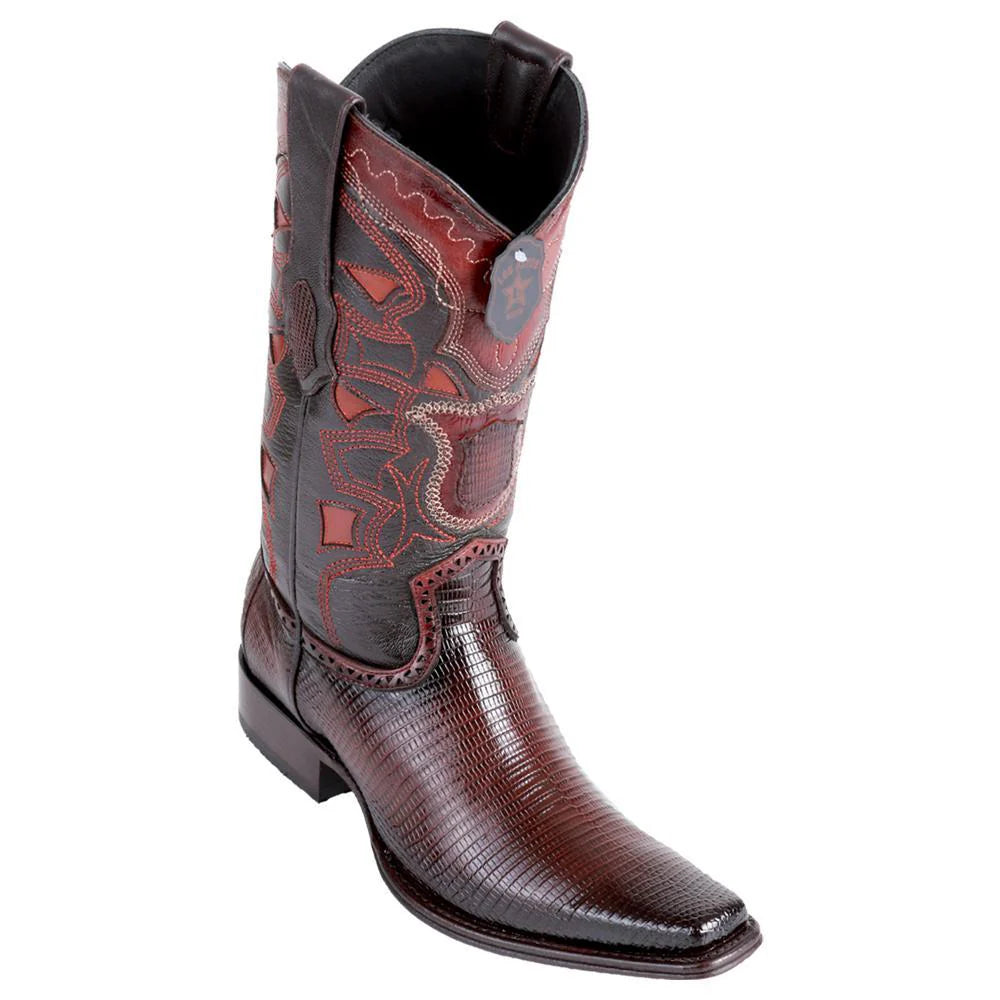 Cowboy boots for country corral styleLos Altos 760616 Men's Faded Brown Genuine Ring Lizard European Square Toe Cowboy Boots