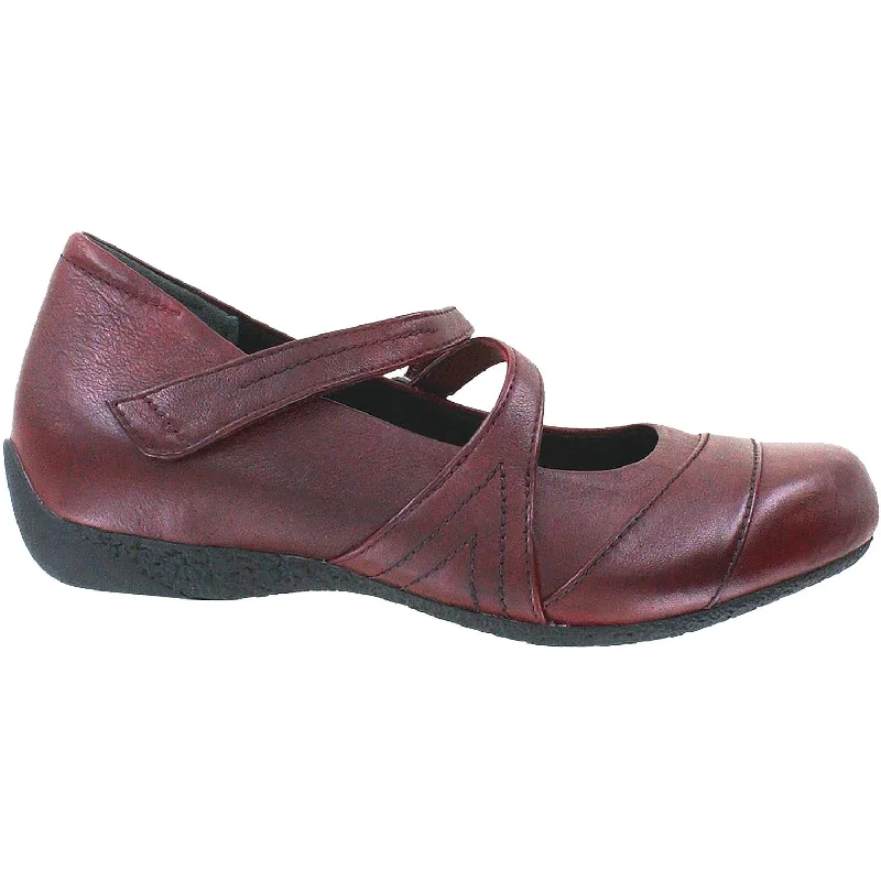 Casual shoes with breathable uppers-Women's Ziera Xray Dark Red Leather