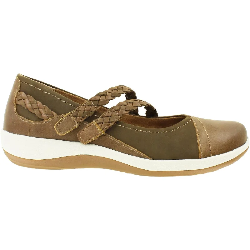 Casual shoes for casual surf watching-Women's Aetrex Annie Cognac Leather