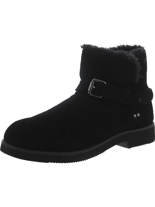 snow boots for men with wide fitKORRI Womens Faux Suede Buckle Winter & Snow Boots