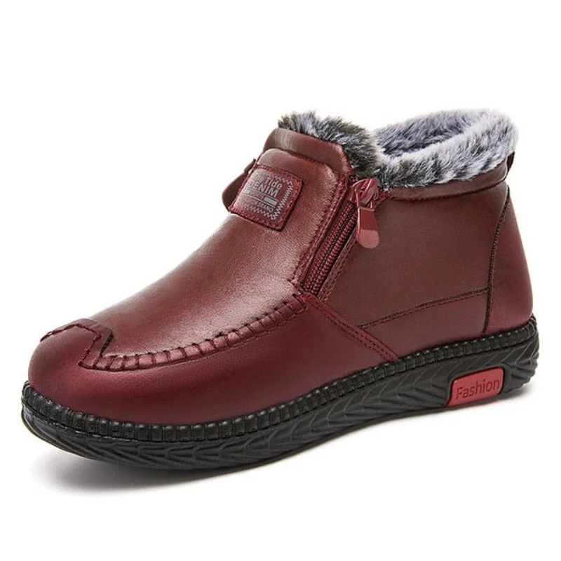 Ankle boots with thin cushion-GRW Orthopedic Women Boots Arch Support Warm Waterproof Ankle Boots