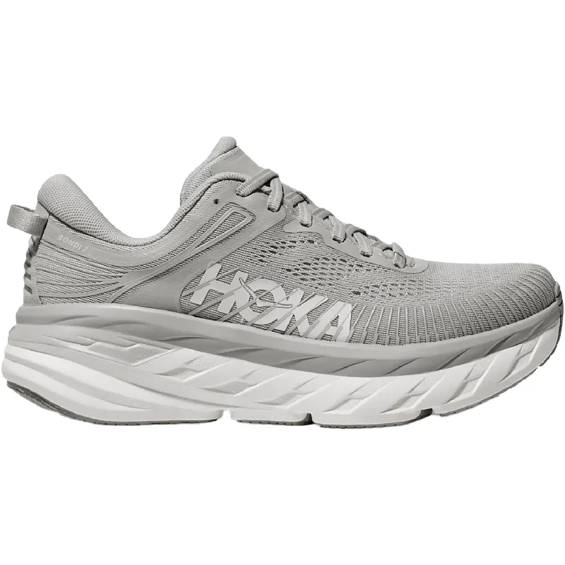 Athletic shoes with chevron heels-Women's Hoka One One Bondi 7 Harbor Mist/White Mesh