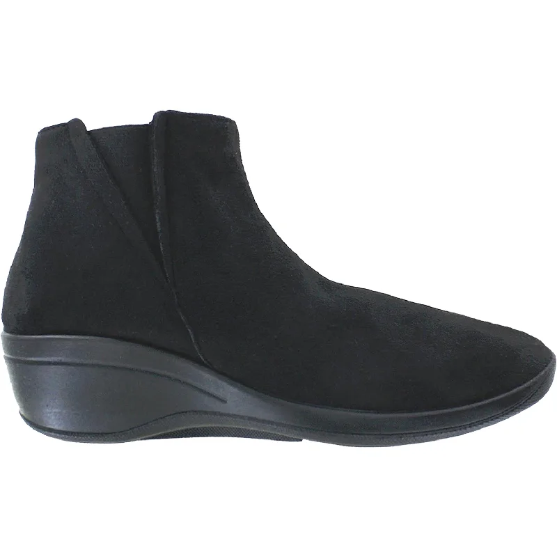 Stylish Booties for men with polished finish-Women's Arcopedico Luana Black Synthetic