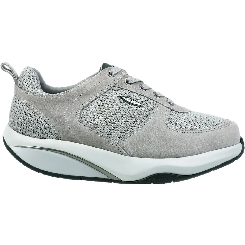 Casual shoes with durable canvas-Women's MBT Anataka Grey Suede/Mesh