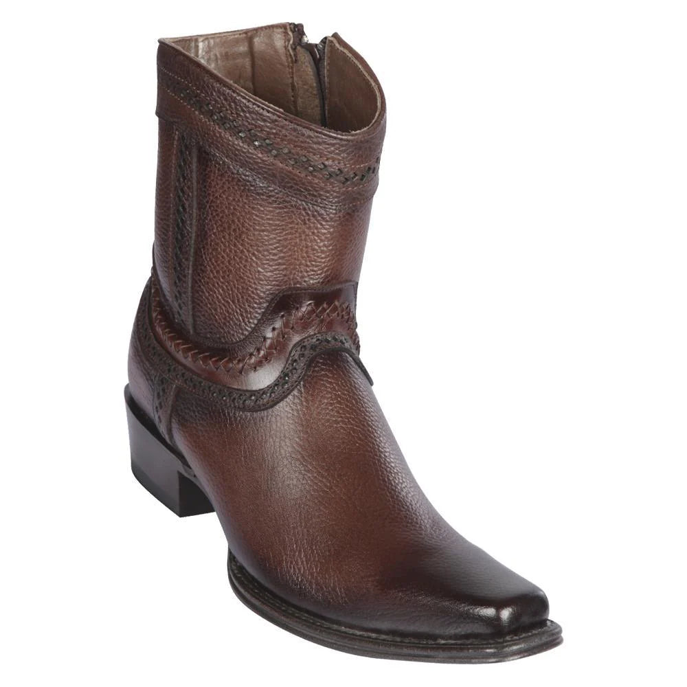 Cowboy boots for cowboy sagebrush wearLos Altos 76B2716 Men's Faded Brown Genuine Grisly European Square Toe Cowboy Boots