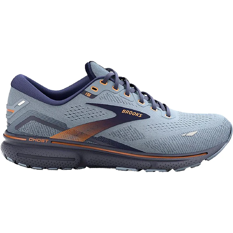 Athletic shoes for humid runs-Men's Brooks Ghost 15 Flintstone/Peacock/Oak Mesh