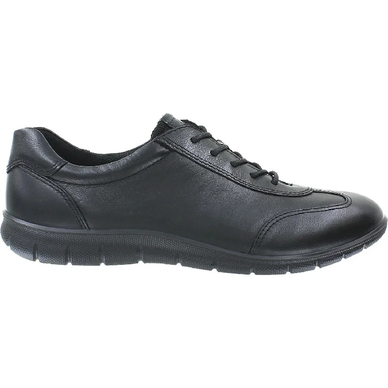 Casual shoes for casual sand dunes-Women's Ecco Babett II Tie Black Leather