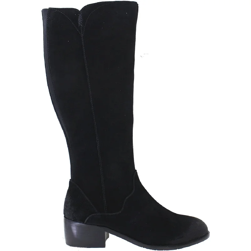 Trendy Booties for women with luxurious fabric choices-Women's Salvia Glenda Black Suede