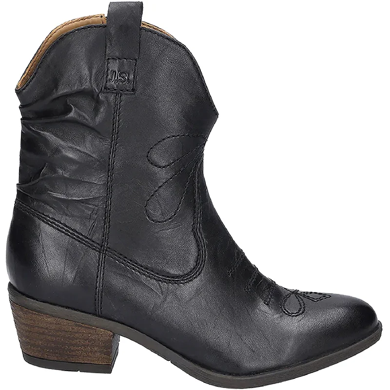 Comfortable Booties for women with trendy style-Women's Josef Seibel Daphne 49 Black Leather