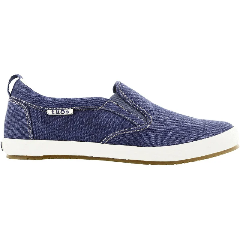 Casual shoes with dual-tone soles-Women's Taos Dandy Blue Washed Canvas