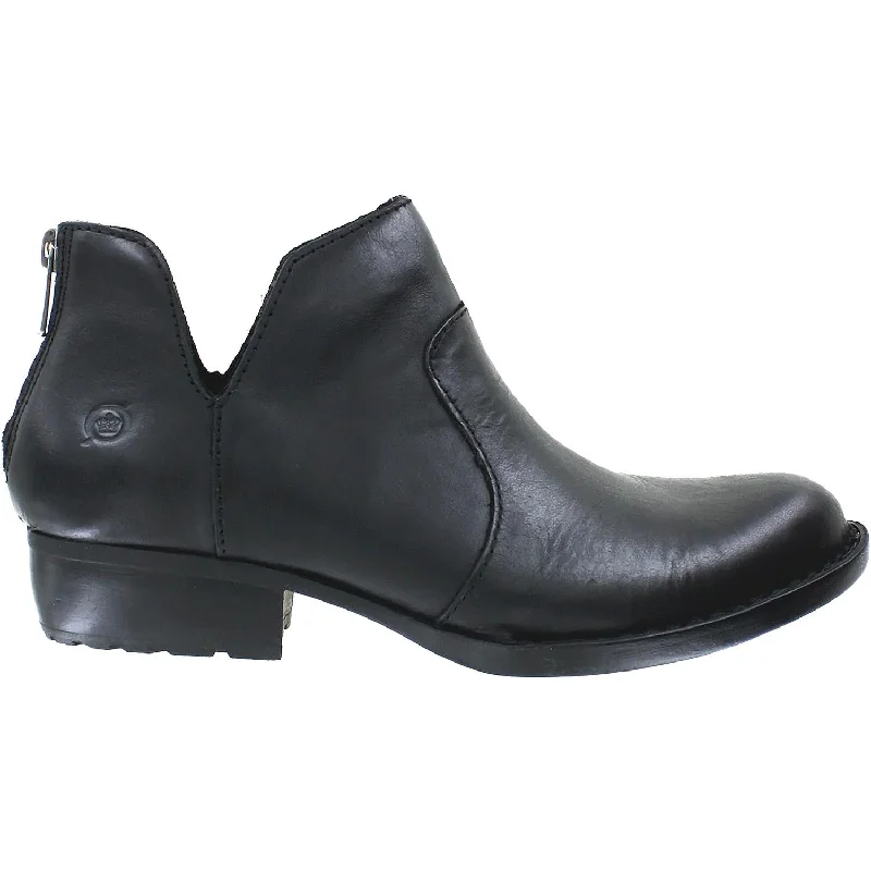 Casual shoes with subtle uppers-Women's Born Kerri Black Leather