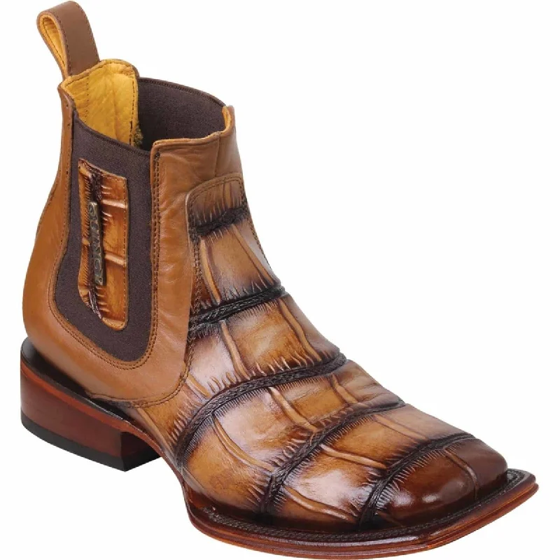 Ankle boots with tide textures-Men's Quincy Wide Square Toe Ankle Boot Q82B1759