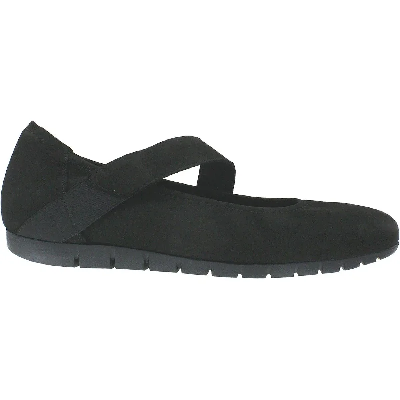 Casual shoes for casual tide chasing-Women's Sabrinas Bruselas 85035 with Removable Arch Support Footbed Black Suede