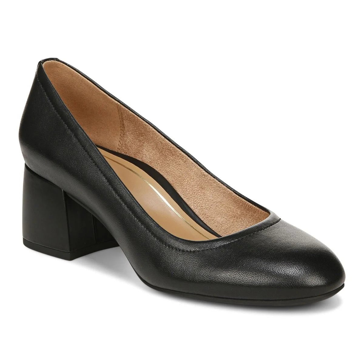 CARMEL HEEL BLACK LEATHER