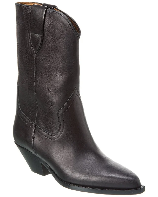 Cowboy boots with western bull designIsabel Marant Dahope Leather Cowboy Boot