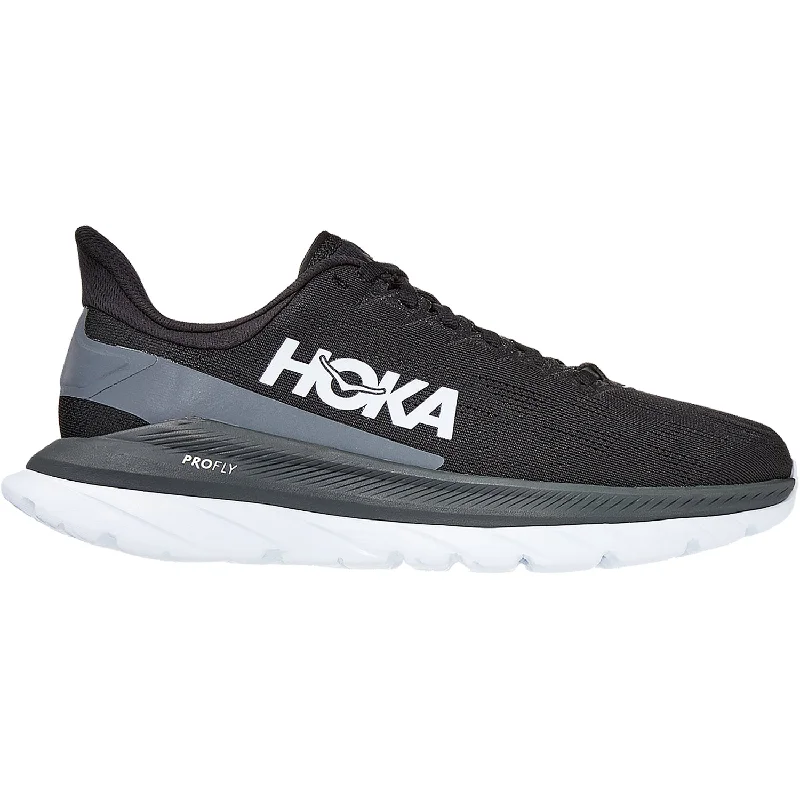 Athletic shoes for foot relief-Women's Hoka One One Mach 4 Black/Dark Shadow Mesh