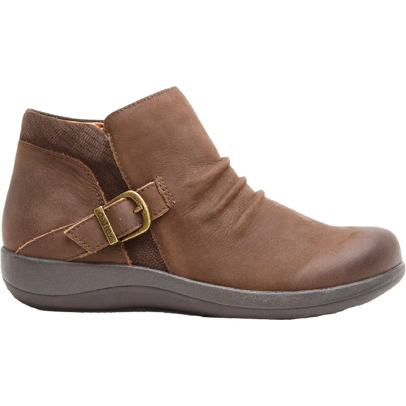 Stylish Booties for men with classic design-Women's Aetrex Luna Dark Earth Nubuck