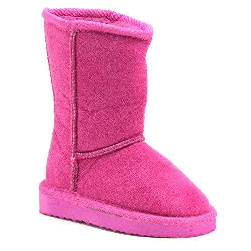 snow boots for women with cozy wool liningGirls Betty-01 Classic Slip On Fur Lined Fashion Winter Boots