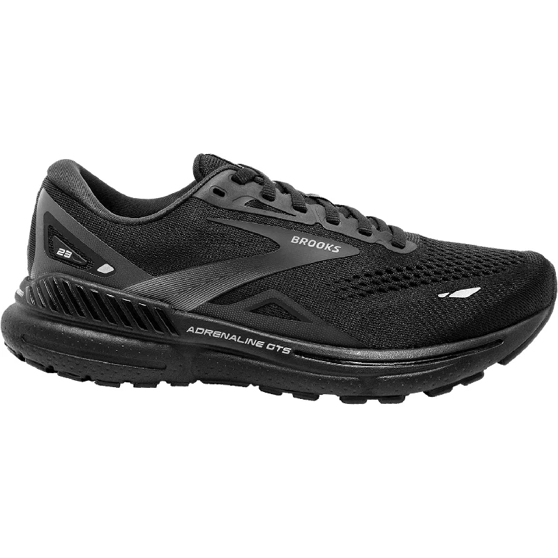 Athletic shoes for coastal trails-Men's Brooks Adrenaline GTS 23 Black/Ebony Mesh