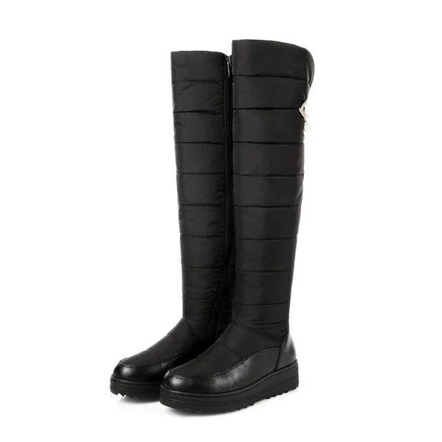 snow boots for deep snow with extra thick solesGRW Orthopedic Women Boot Over Knee High Warm Snowy Winter Boots