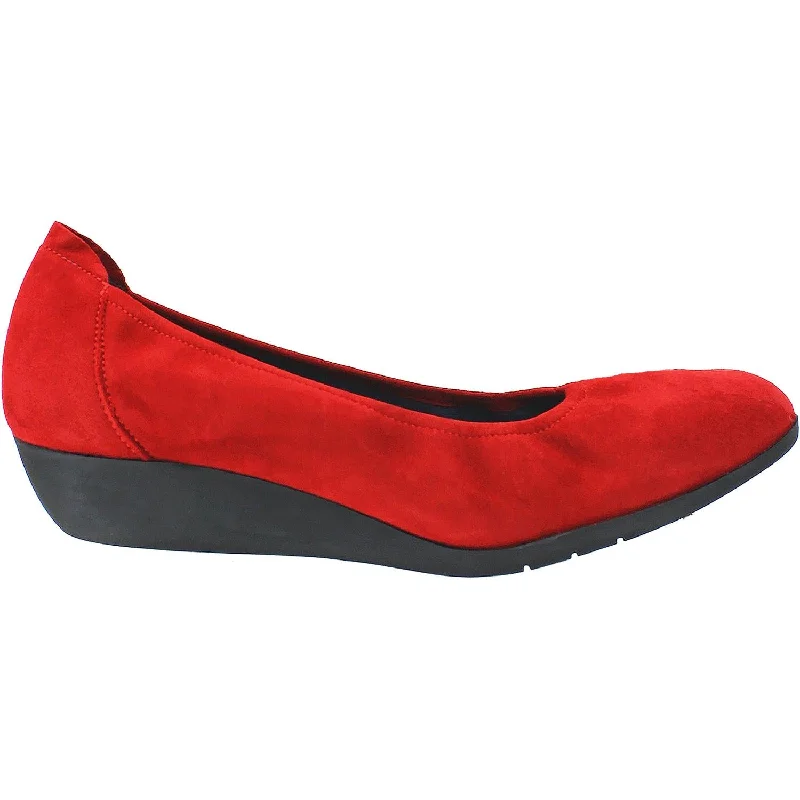 Casual shoes with durable uppers-Women's Sabrinas Florencia 74025 Ante Cereza Red Nubuck