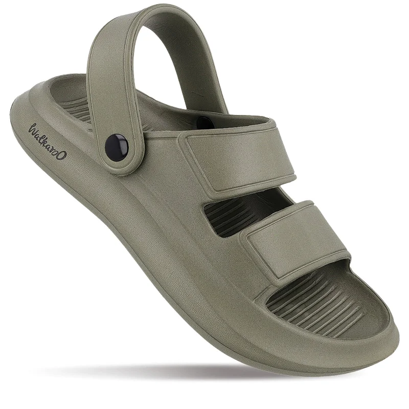 sandals with wide straps for added coverage and support-Men's Flip Flops - WC4829 Olive