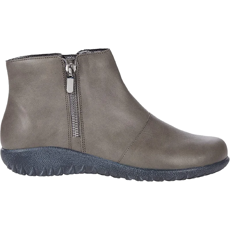 Trendy Booties for women with functional design-Women's Naot Wanaka Foggy Grey Leather