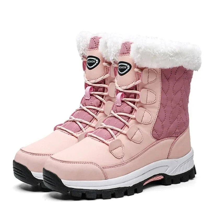 snow boots for heavy snow with durable soleGroovywish Snow Boots Women Winter Keep Warm Water-proof Shoes