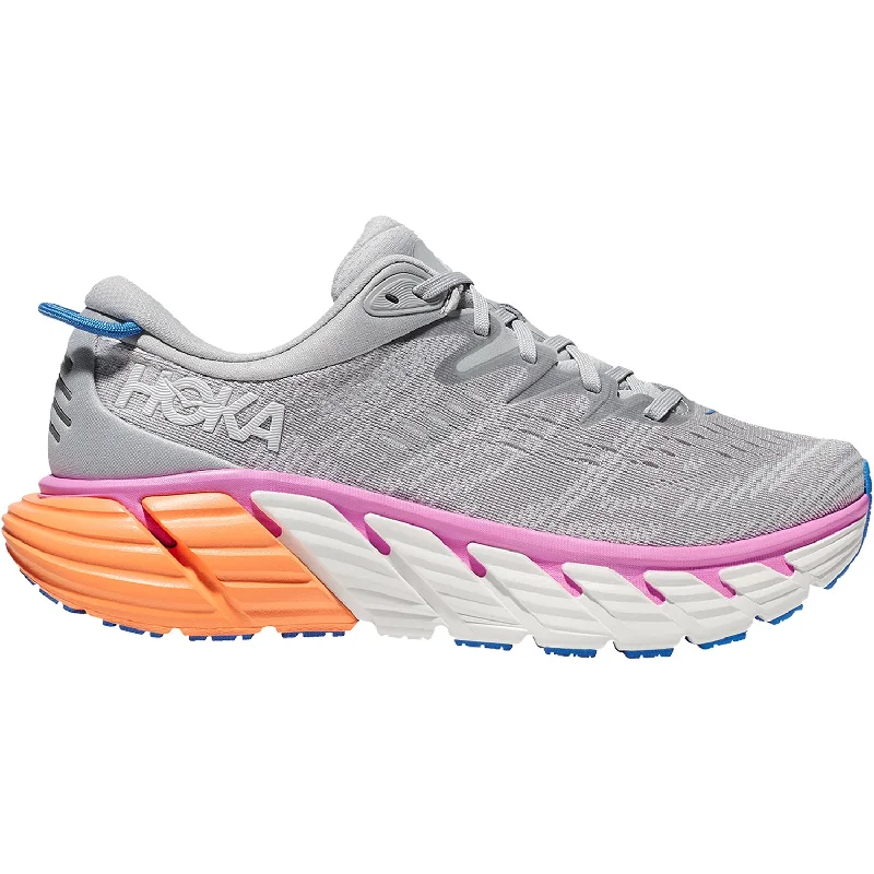 Athletic shoes with branded logos-Women's Hoka Gaviota 4 Harbor Mist/Nimbus Cloud Mesh