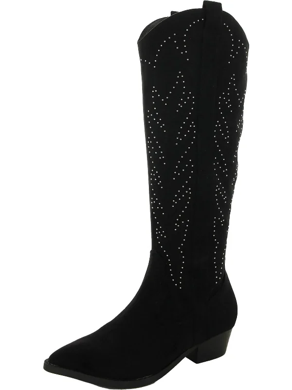 Cowboy boots with leather starburst inlaysKitschy  Womens Leather Studded Cowboy, Western Boots