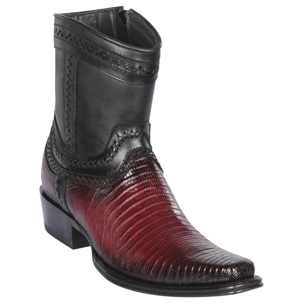 Cowboy boots for cowboy ridge bootsLos Altos 76B0743 Men's Faded Burgundy Genuine Teju European Square Toe Cowboy Boots