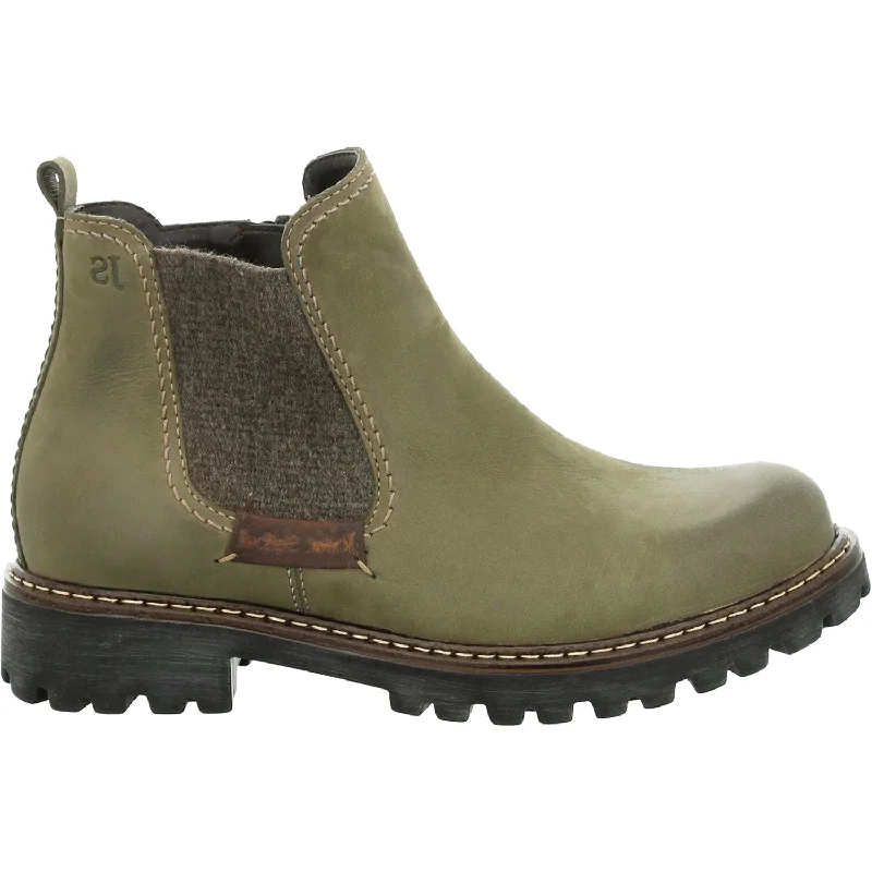 Stylish Booties for men with chic look-Women's Josef Seibel Marta 03 Olive Leather