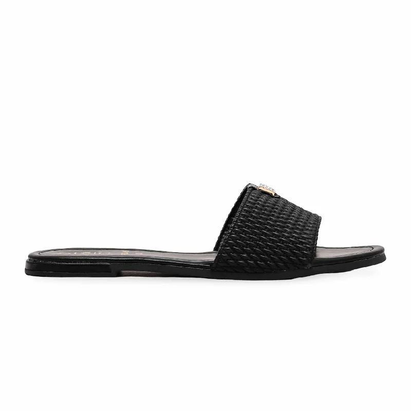 Slippers with grip treadBlack Formal Slipper FR8246