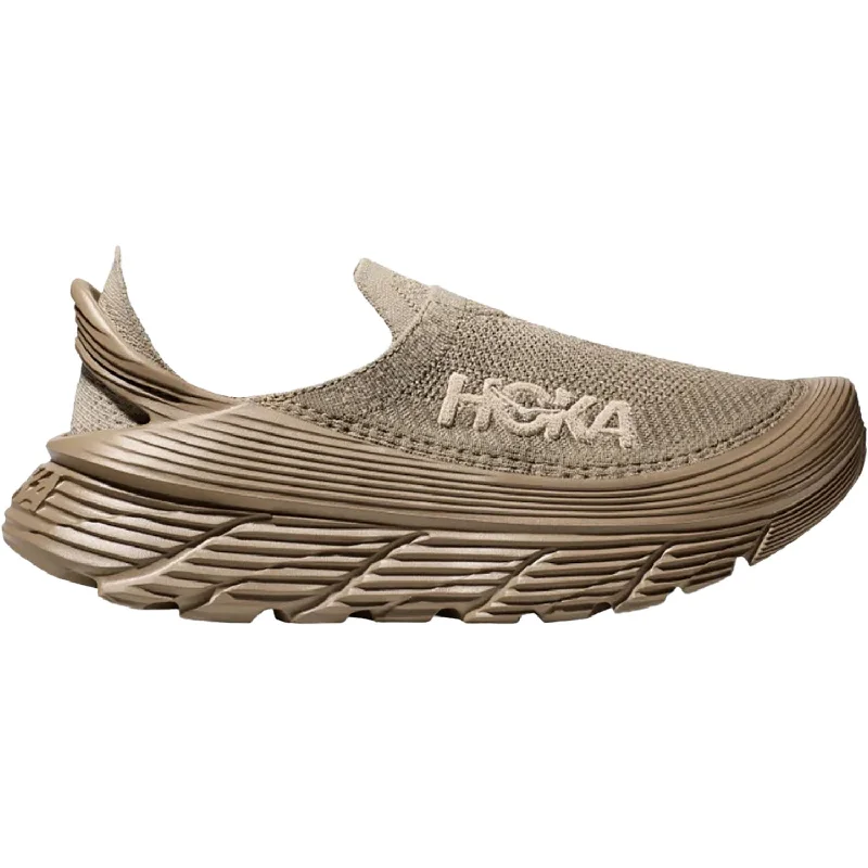 Athletic shoes with reinforced midsoles-Unisex Hoka Restore TC Dune/Oxford Tan Mesh