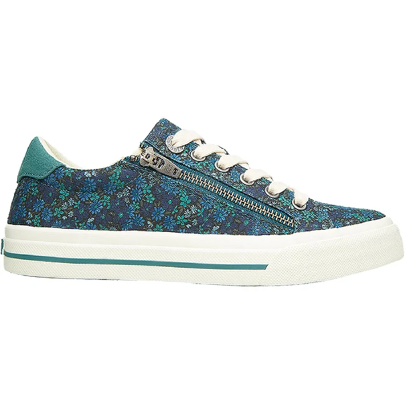 Casual shoes for casual wildlife spots-Women's Taos Z Soul Teal Floral Canvas