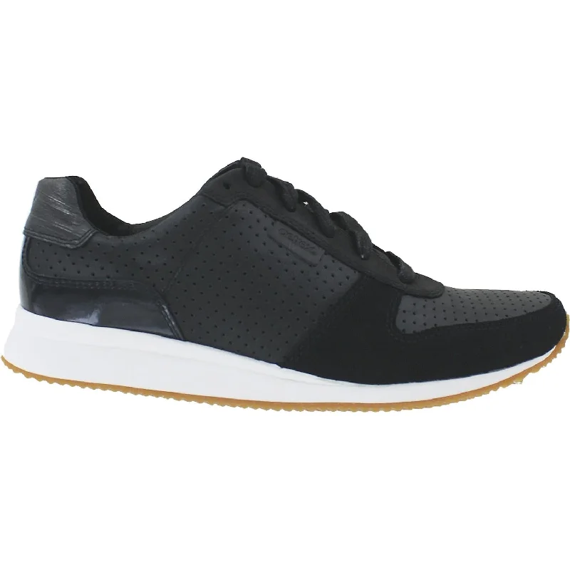 Casual shoes with dual stitching-Women's Aetrex Daphne Black Leather/Suede