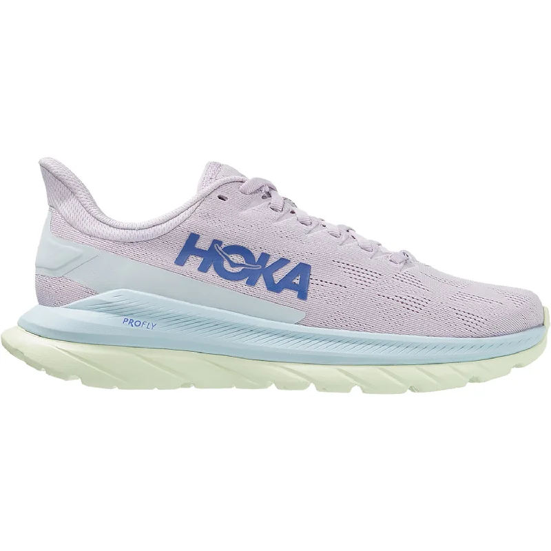 Athletic shoes for rocky paths-Women's Hoka One One Mach 4 Orchid Hush/Iris Bloom Mesh