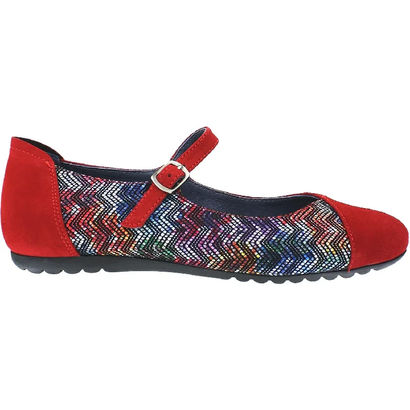 Casual shoes for casual ridge views-Women's Sabrinas London 41088 Red Multi Suede