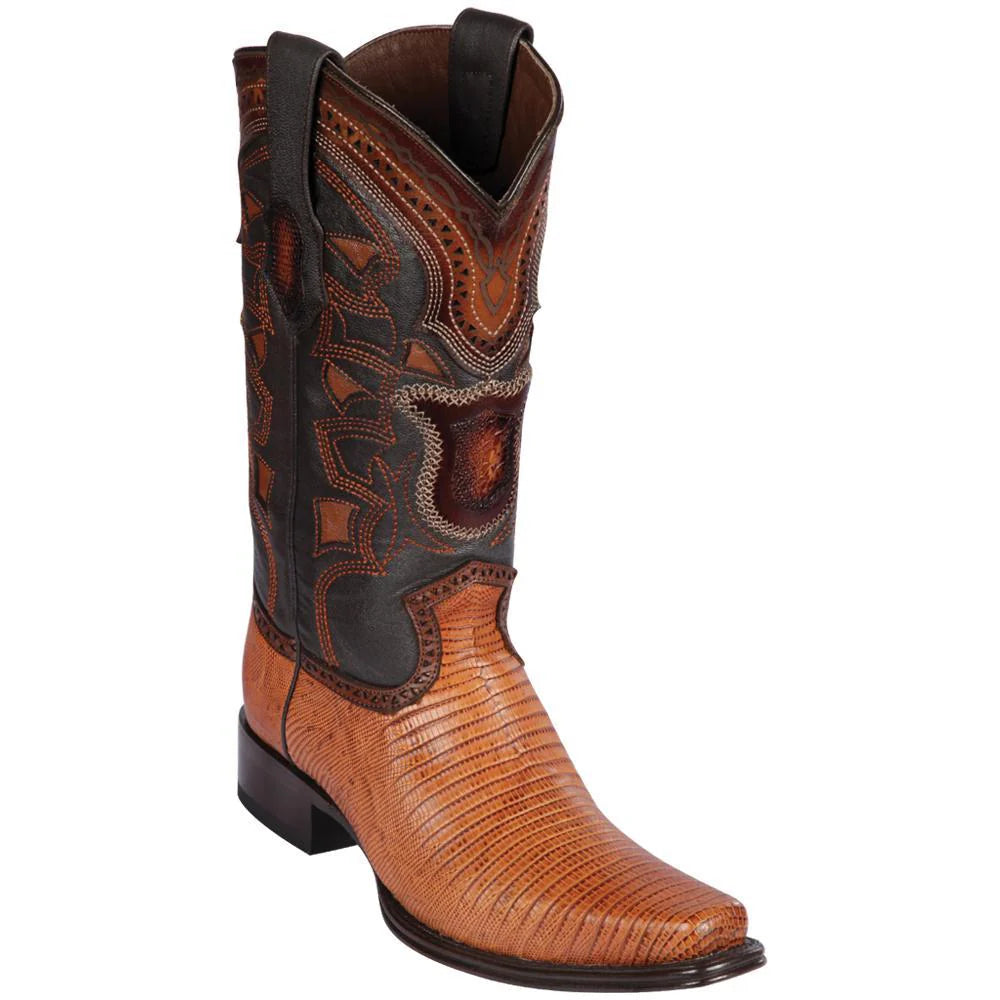 Cowboy boots for western gulch bootsLos Altos 760751 Men's Honey Genuine Teju European Square Toe Cowboy Boots