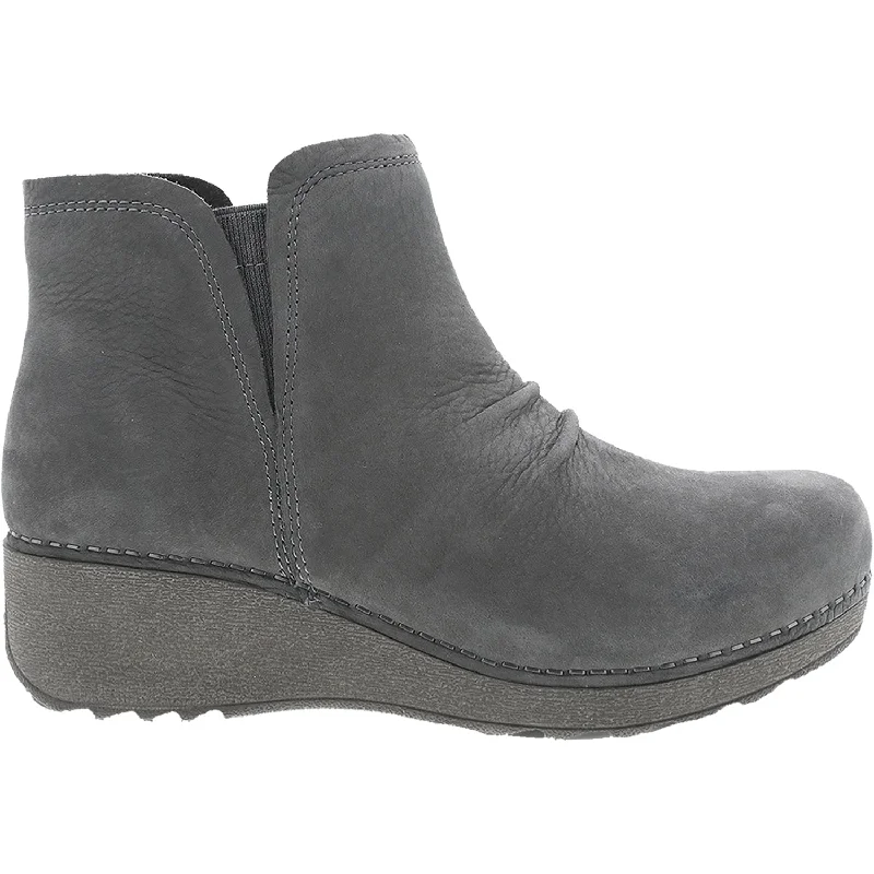 Trendy Booties for women with glitter finish-Women's Dansko Caley Grey Nubuck