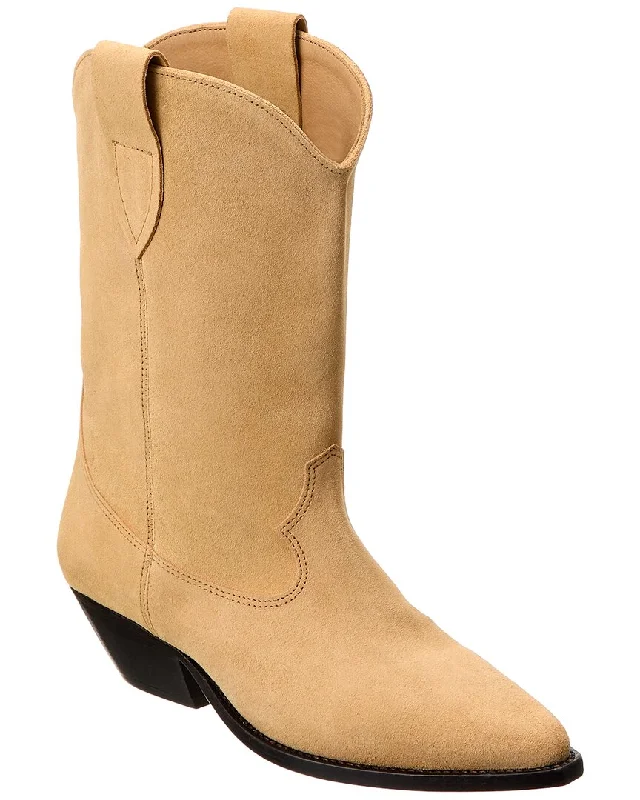 Cowboy boots with distressed sage leatherIsabel Marant Duerto Suede Cowboy Boot