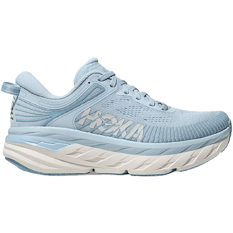 Athletic shoes for midday paths-Women's Hoka One One Bondi 7 Ice Water/White Mesh