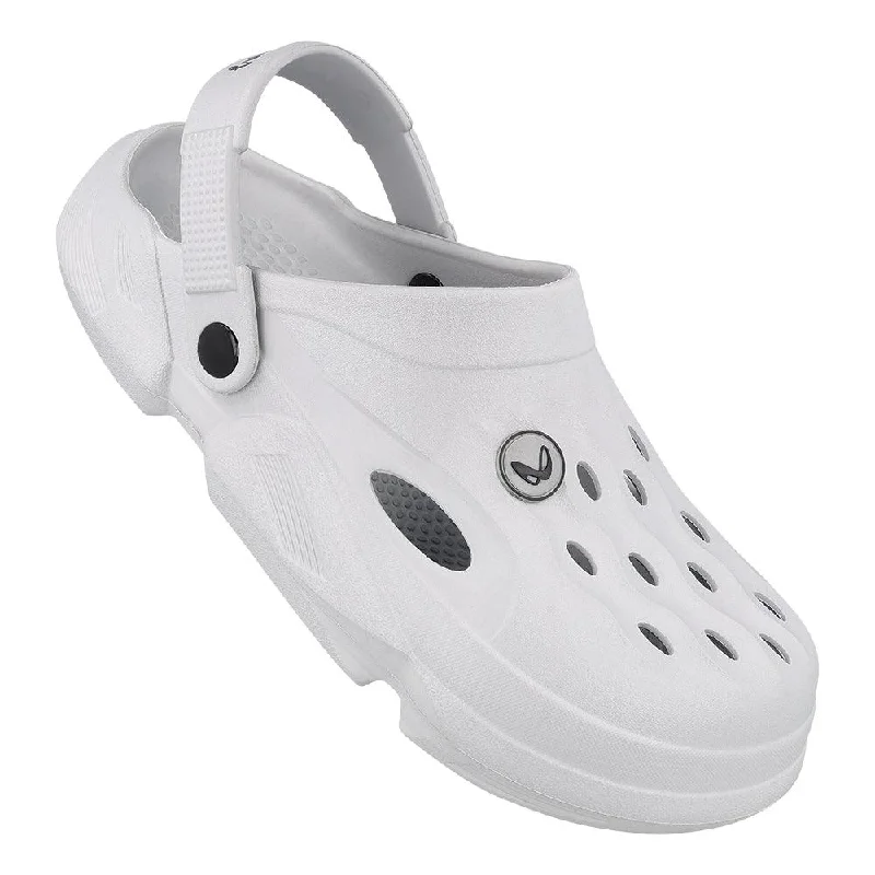 sandals for men with athletic-inspired design for casual wear-Walkaroo Mens Clogs  - WC8721 Light Grey