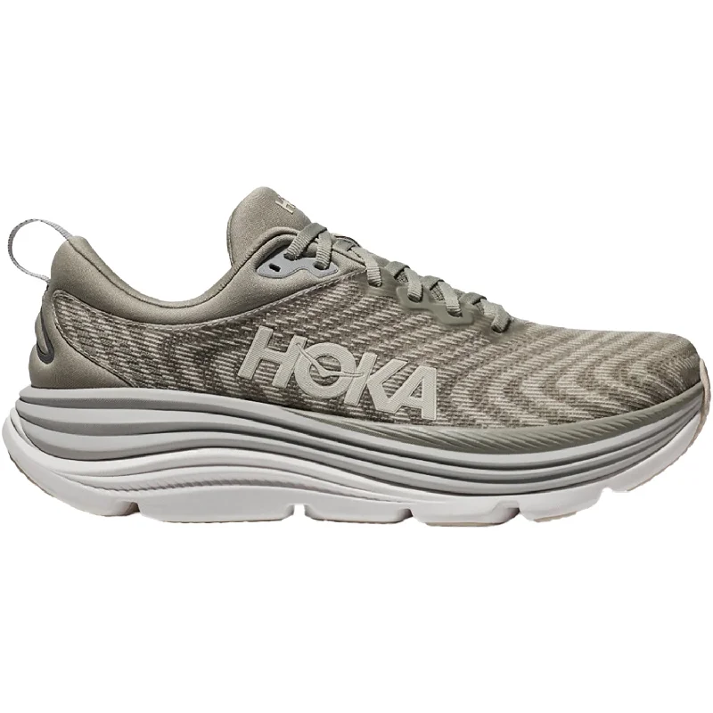 Athletic shoes for aching feet-Men's Hoka Gaviota 5 Barley/Oat Milk Mesh