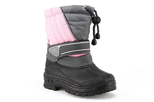 waterproof snow boots for all-weather useGirls BHD-07I Toddlers Two Tone Fur Lined Snow Boots