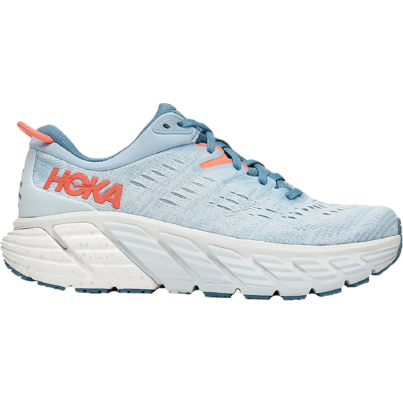 Athletic shoes for humid paths-Women's Hoka Gaviota 4 Blue Fog/Plein Air Mesh