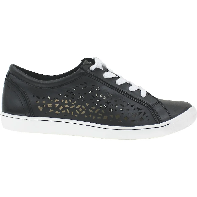 Casual shoes with flexible stitching-Women's Ziera Denver Black Leather